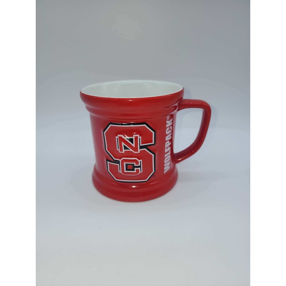 NC State Wolfpack Coffee Mug Red Ceramic 3D Logo The Encore Group NCAA Cup